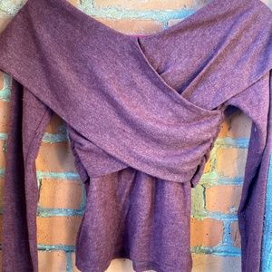 Purple Cross Body Sweater